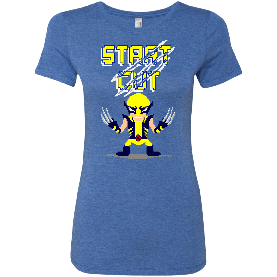 T-Shirts Vintage Royal / S Pixel Wolf Women's Triblend T-Shirt