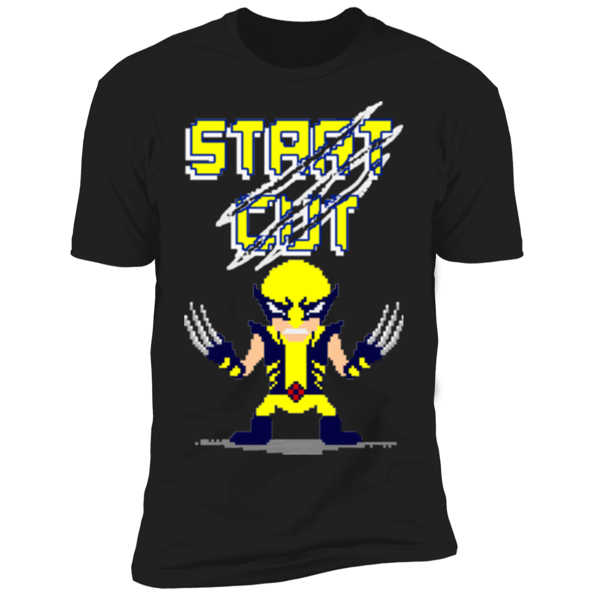 T-Shirts Black / X-Small Pixel Wolverine Men's Premium T-Shirt