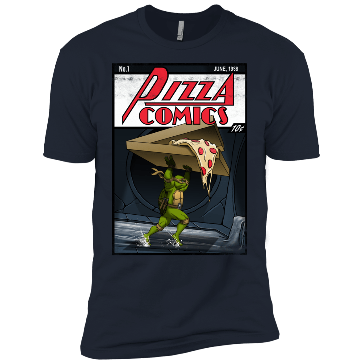 T-Shirts Midnight Navy / YXS Pizza Comics Boys Premium T-Shirt