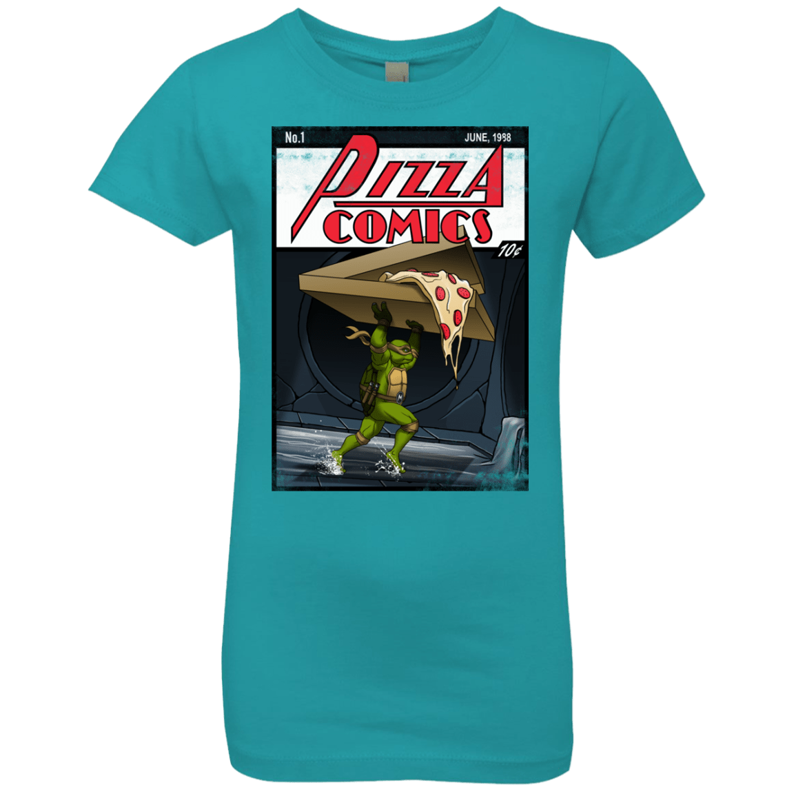 T-Shirts Tahiti Blue / YXS Pizza Comics Girls Premium T-Shirt