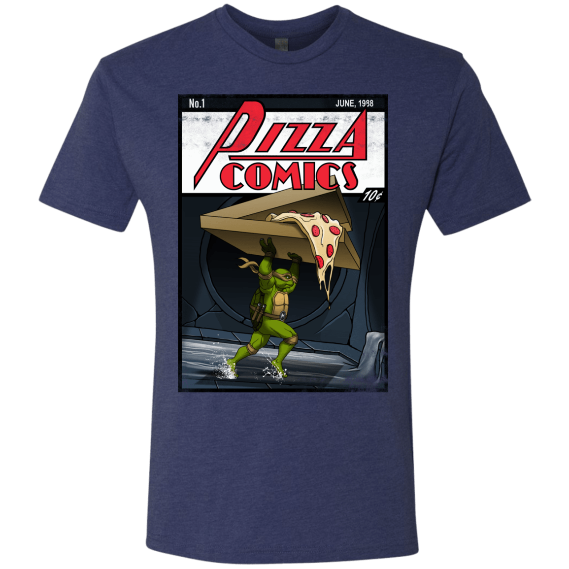 T-Shirts Vintage Navy / Small Pizza Comics Men's Triblend T-Shirt
