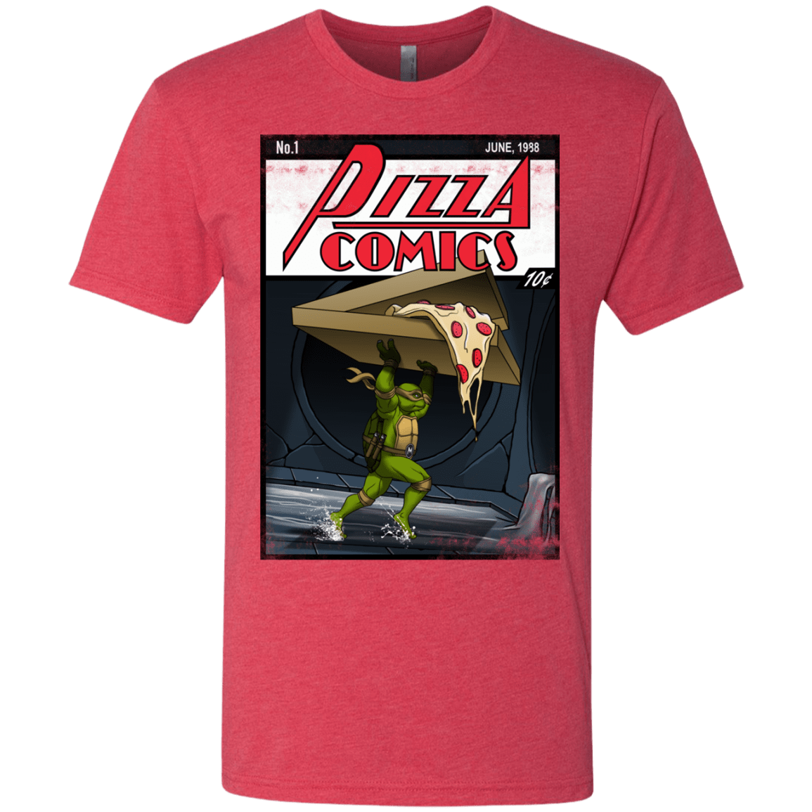 T-Shirts Vintage Red / Small Pizza Comics Men's Triblend T-Shirt