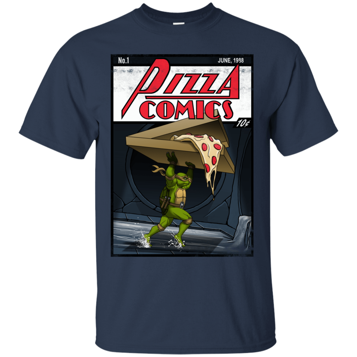 T-Shirts Navy / Small Pizza Comics T-Shirt