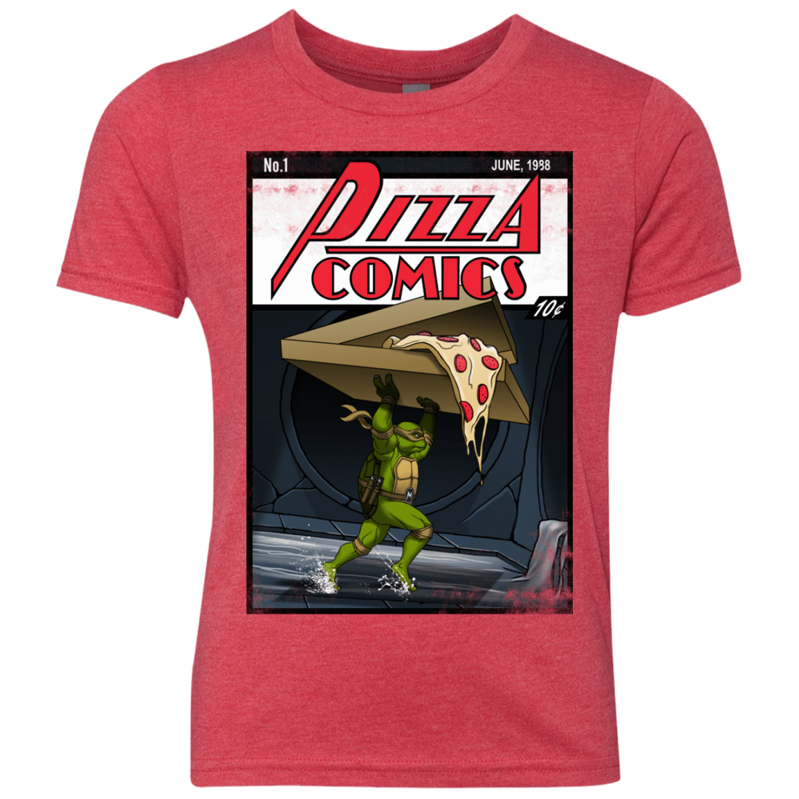 T-Shirts Vintage Red / YXS Pizza Comics Youth Triblend T-Shirt
