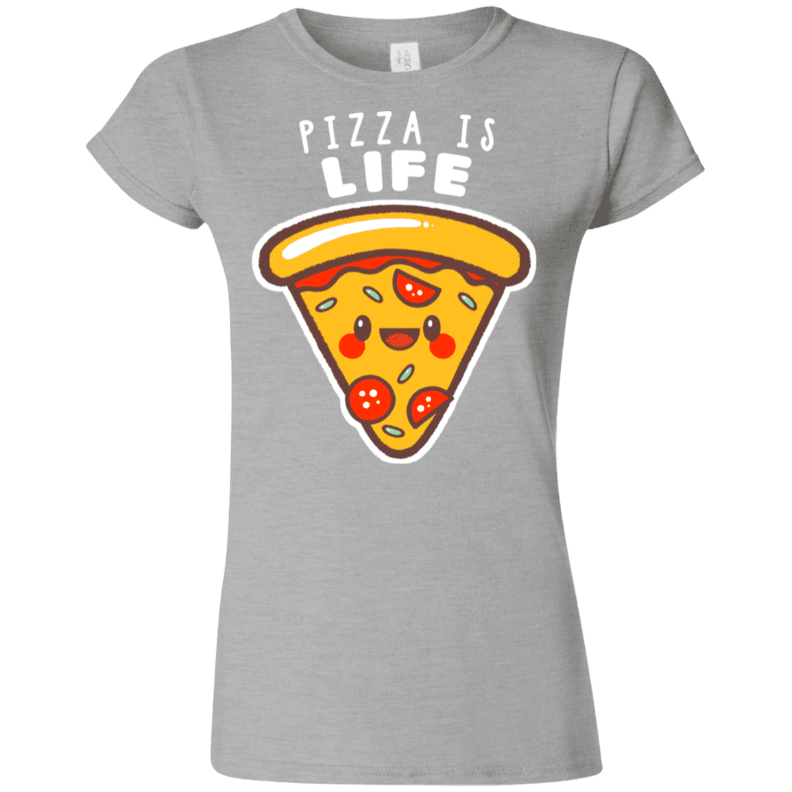 T-Shirts Sport Grey / S Pizza is Life Junior Slimmer-Fit T-Shirt