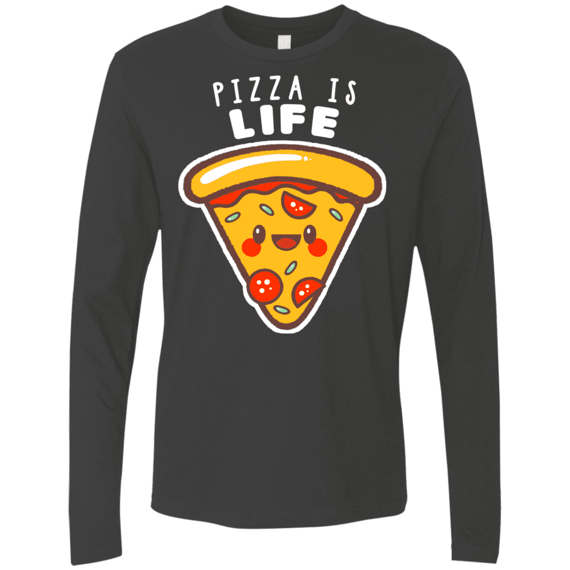 T-Shirts Heavy Metal / S Pizza is Life Men's Premium Long Sleeve