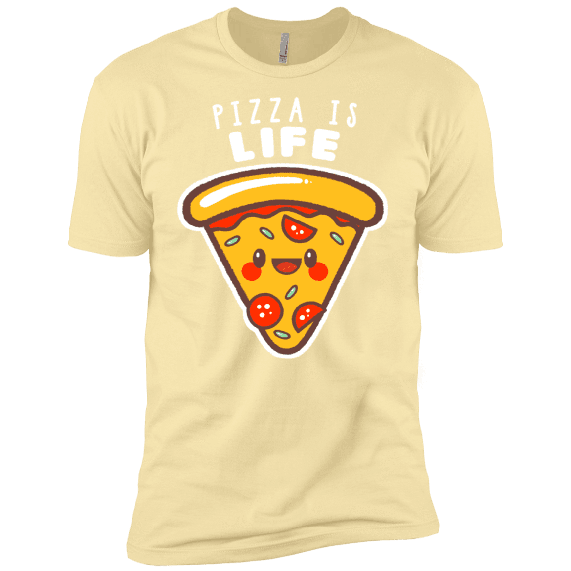 T-Shirts Banana Cream / X-Small Pizza is Life Men's Premium T-Shirt