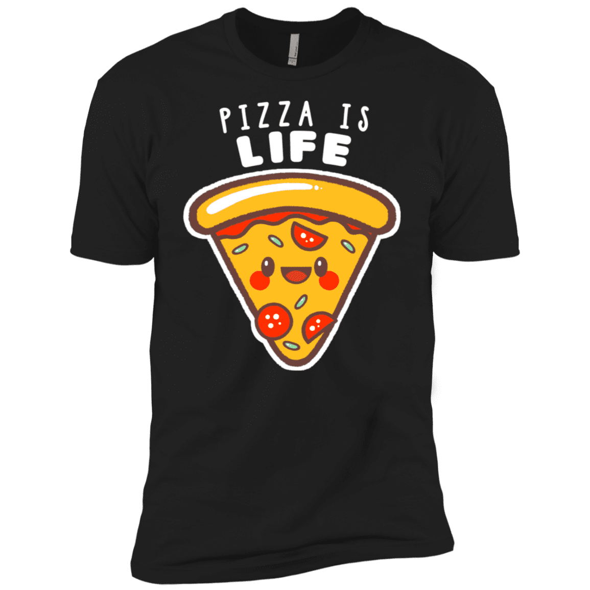T-Shirts Black / X-Small Pizza is Life Men's Premium T-Shirt