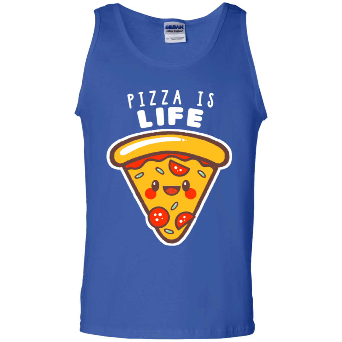 T-Shirts Royal / S Pizza is Life Men's Tank Top