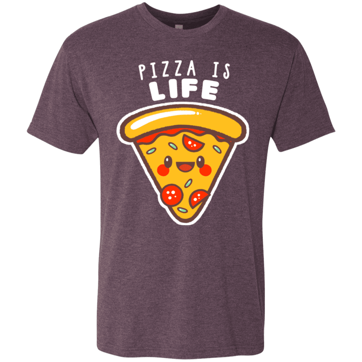 T-Shirts Vintage Purple / S Pizza is Life Men's Triblend T-Shirt