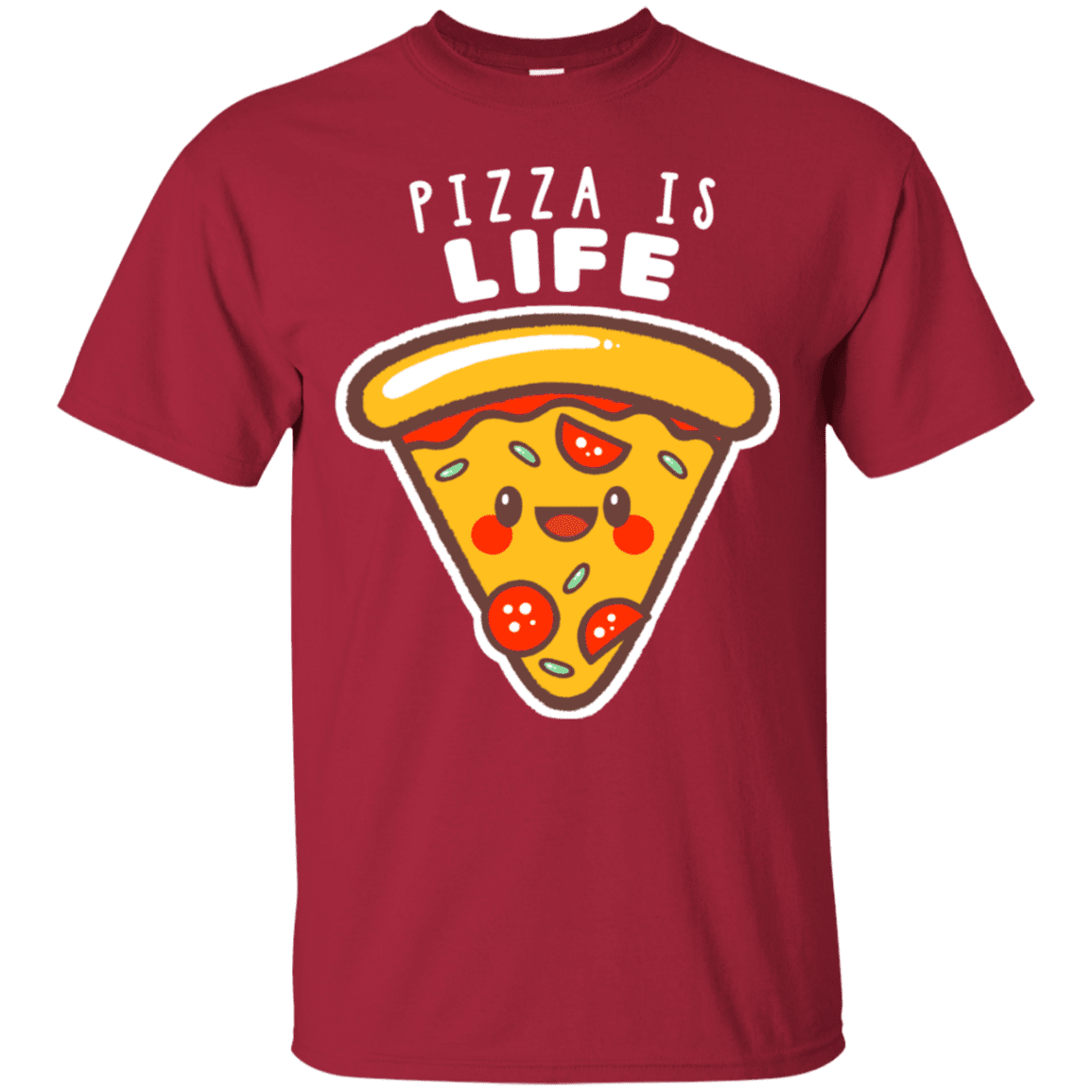 T-Shirts Cardinal / S Pizza is Life T-Shirt