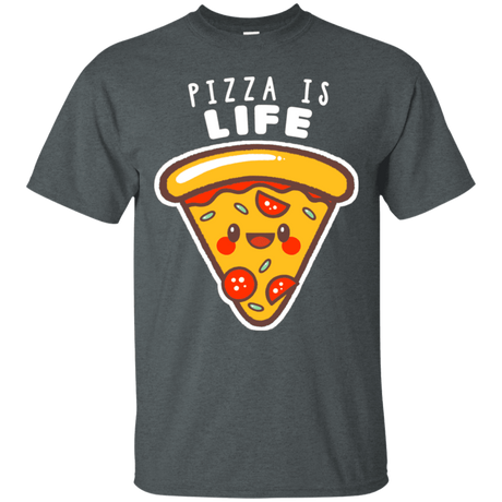 T-Shirts Dark Heather / S Pizza is Life T-Shirt