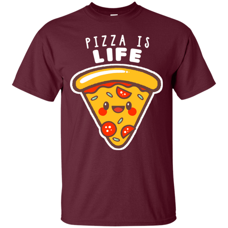 T-Shirts Maroon / S Pizza is Life T-Shirt