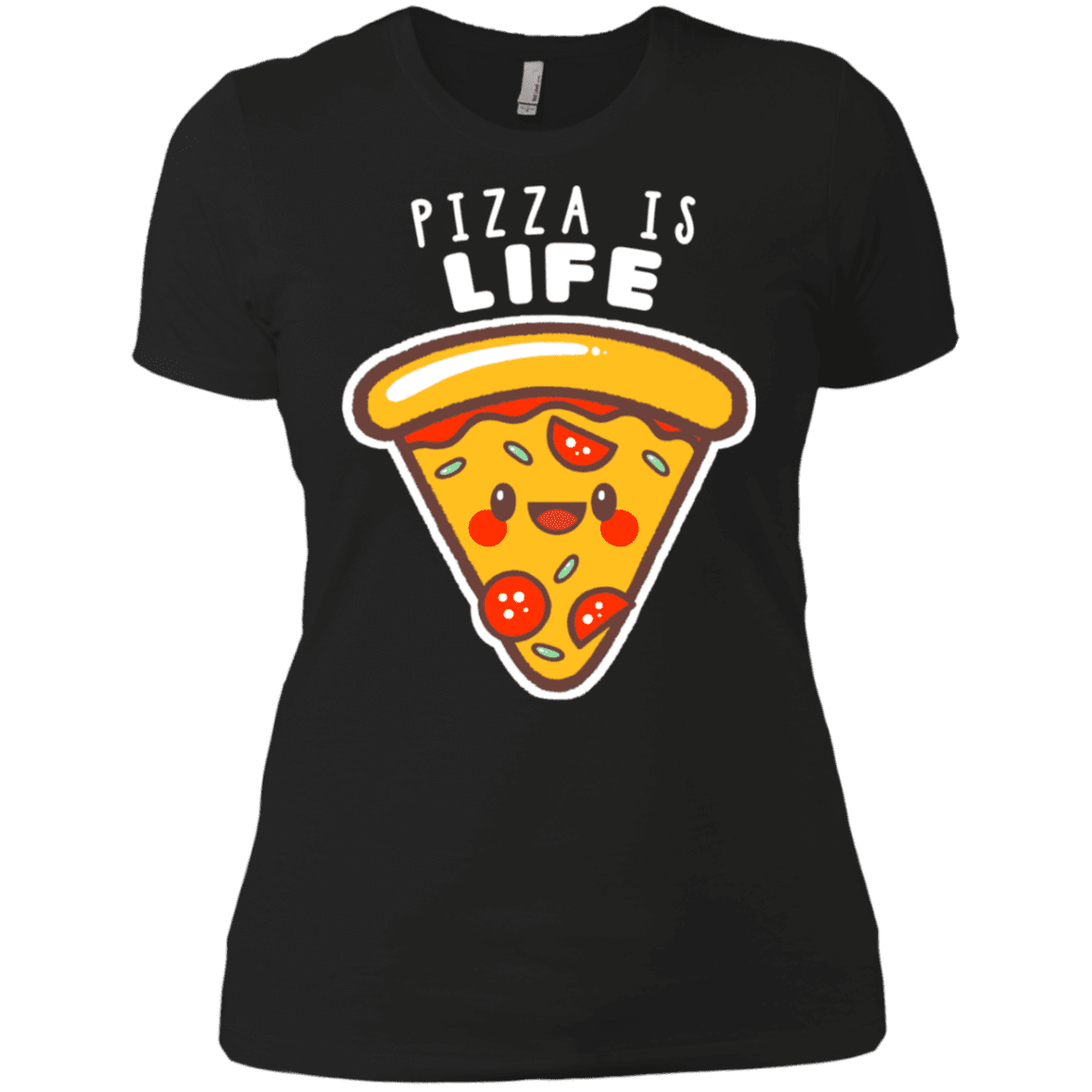 T-Shirts Black / X-Small Pizza is Life Women's Premium T-Shirt