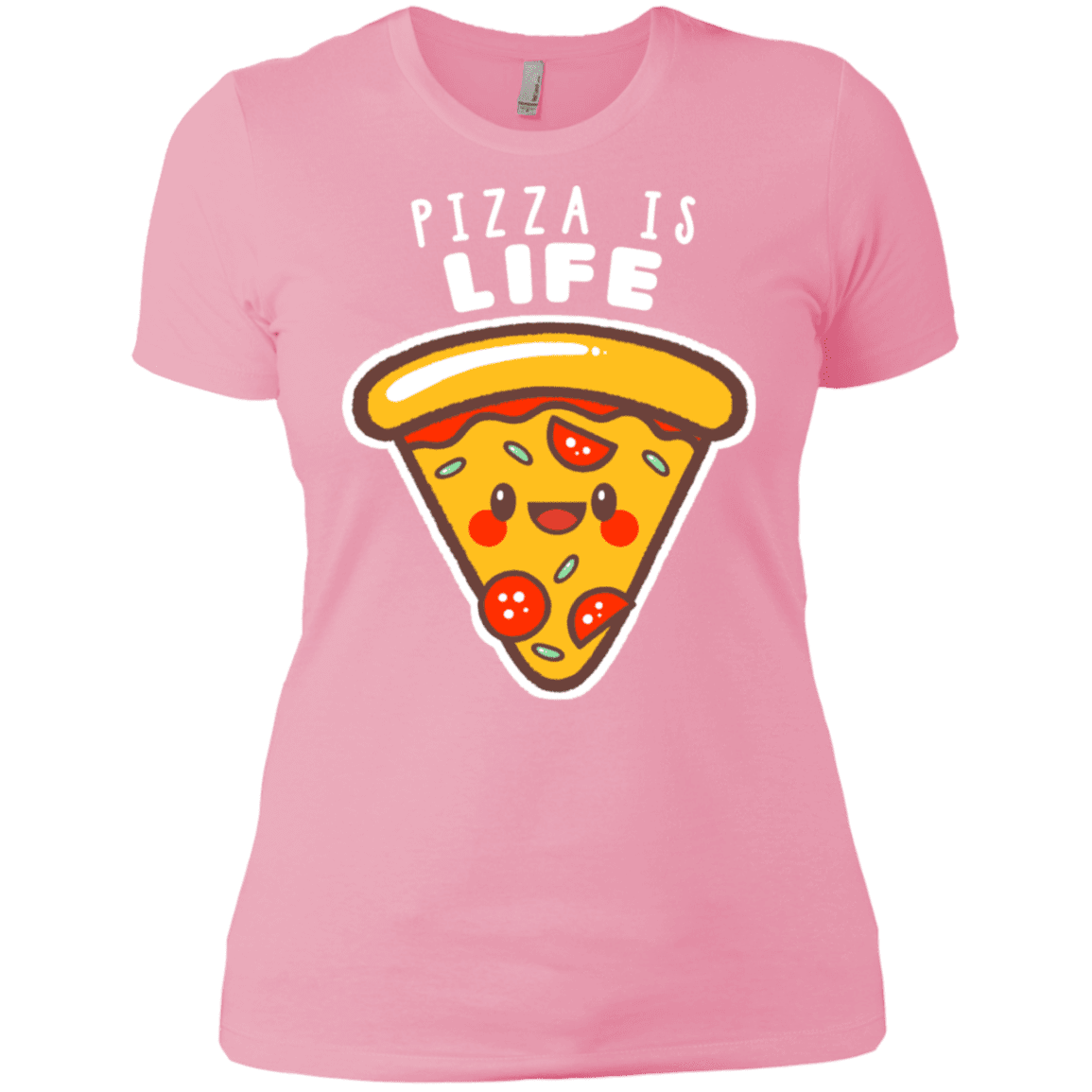 T-Shirts Light Pink / X-Small Pizza is Life Women's Premium T-Shirt