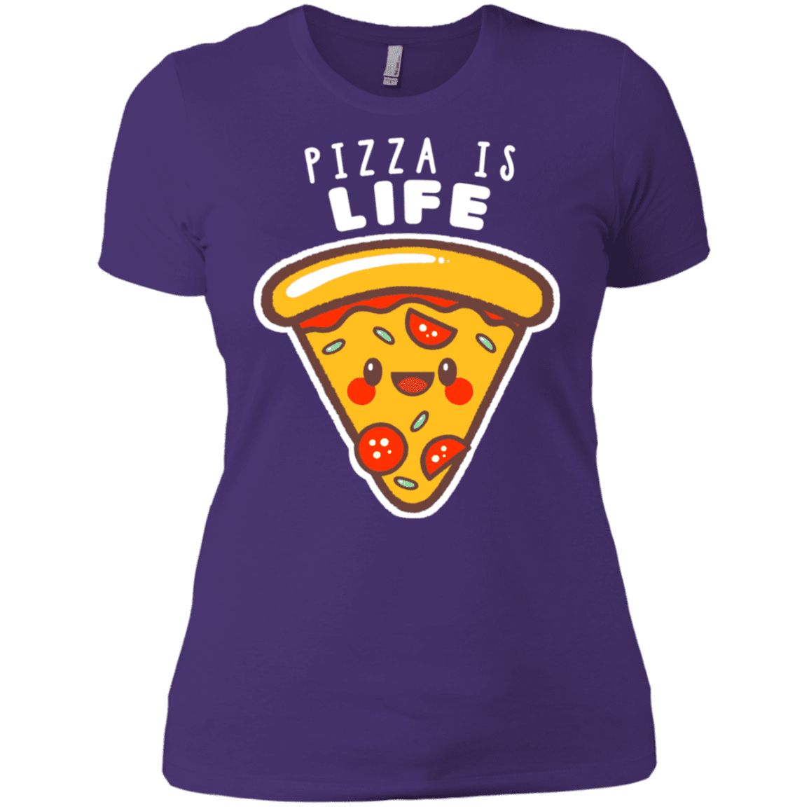 T-Shirts Purple Rush/ / X-Small Pizza is Life Women's Premium T-Shirt