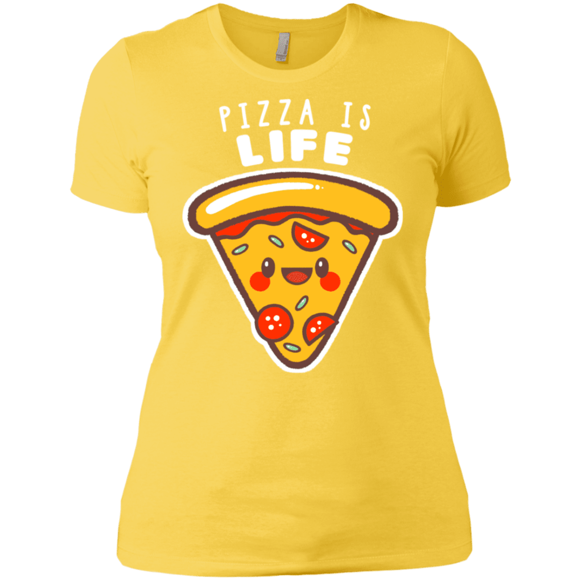 T-Shirts Vibrant Yellow / X-Small Pizza is Life Women's Premium T-Shirt