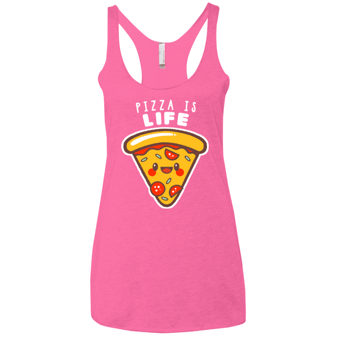 T-Shirts Vintage Pink / X-Small Pizza is Life Women's Triblend Racerback Tank