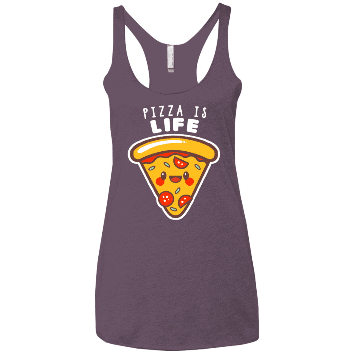 T-Shirts Vintage Purple / X-Small Pizza is Life Women's Triblend Racerback Tank