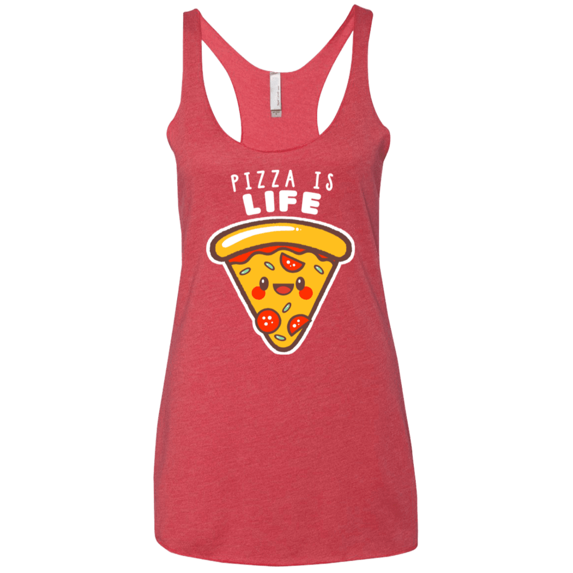 T-Shirts Vintage Red / X-Small Pizza is Life Women's Triblend Racerback Tank