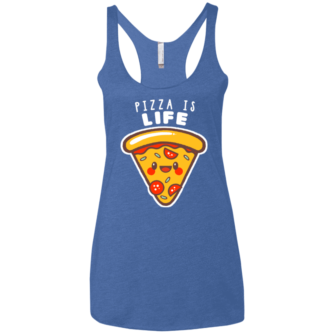 T-Shirts Vintage Royal / X-Small Pizza is Life Women's Triblend Racerback Tank