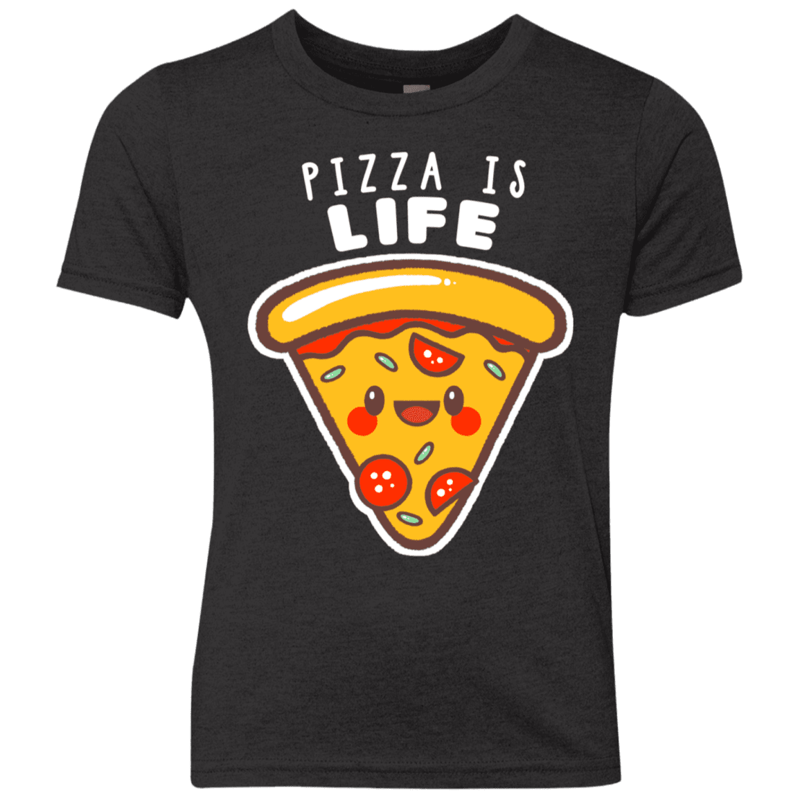 T-Shirts Vintage Black / YXS Pizza is Life Youth Triblend T-Shirt