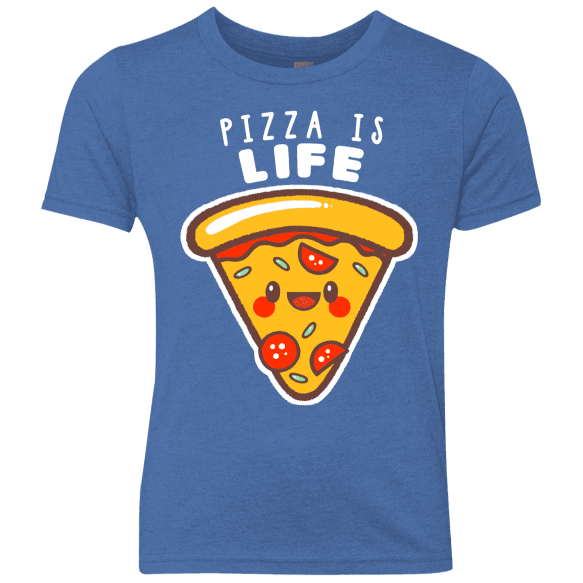T-Shirts Vintage Royal / YXS Pizza is Life Youth Triblend T-Shirt