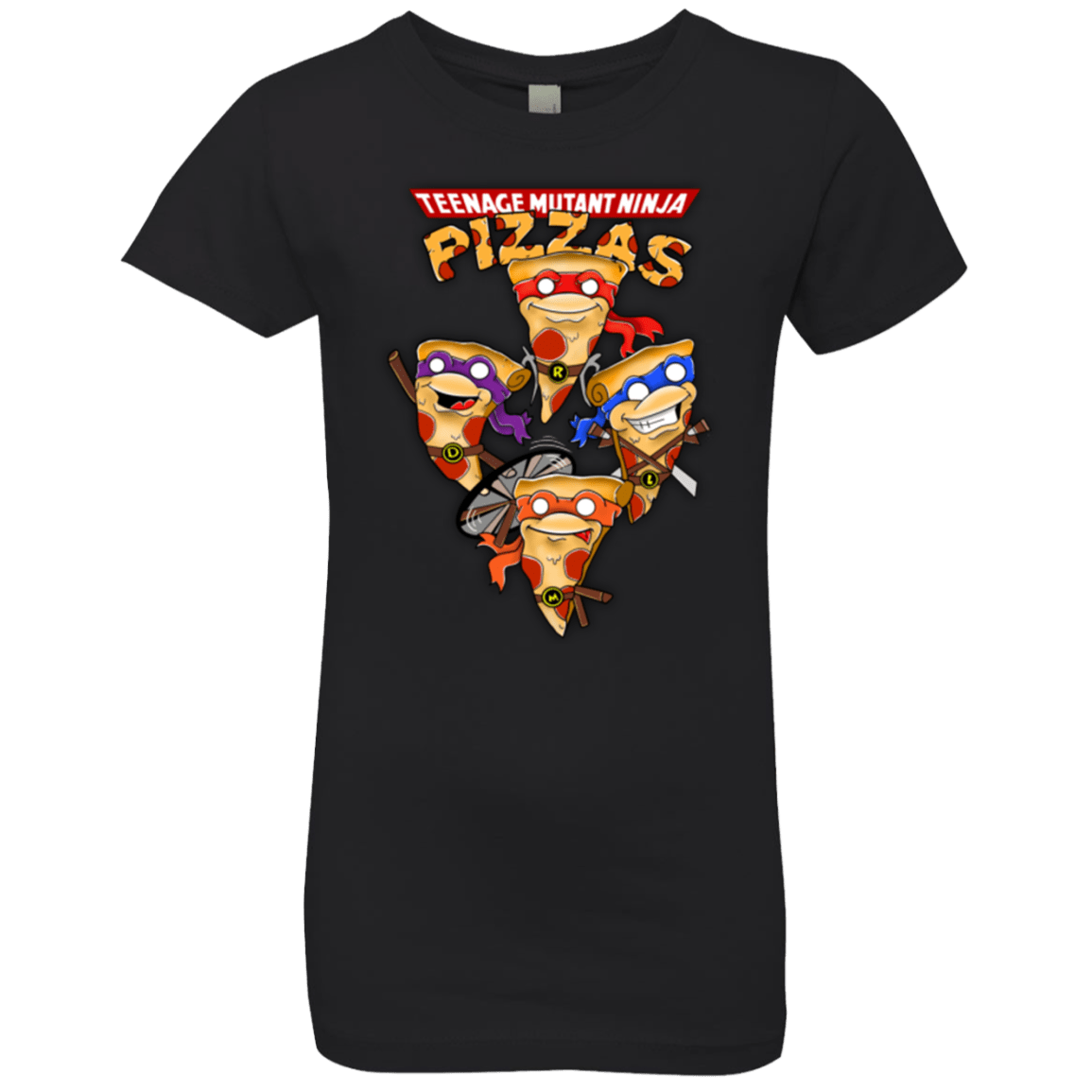 T-Shirts Black / YXS Pizza Ninjas Girls Premium T-Shirt