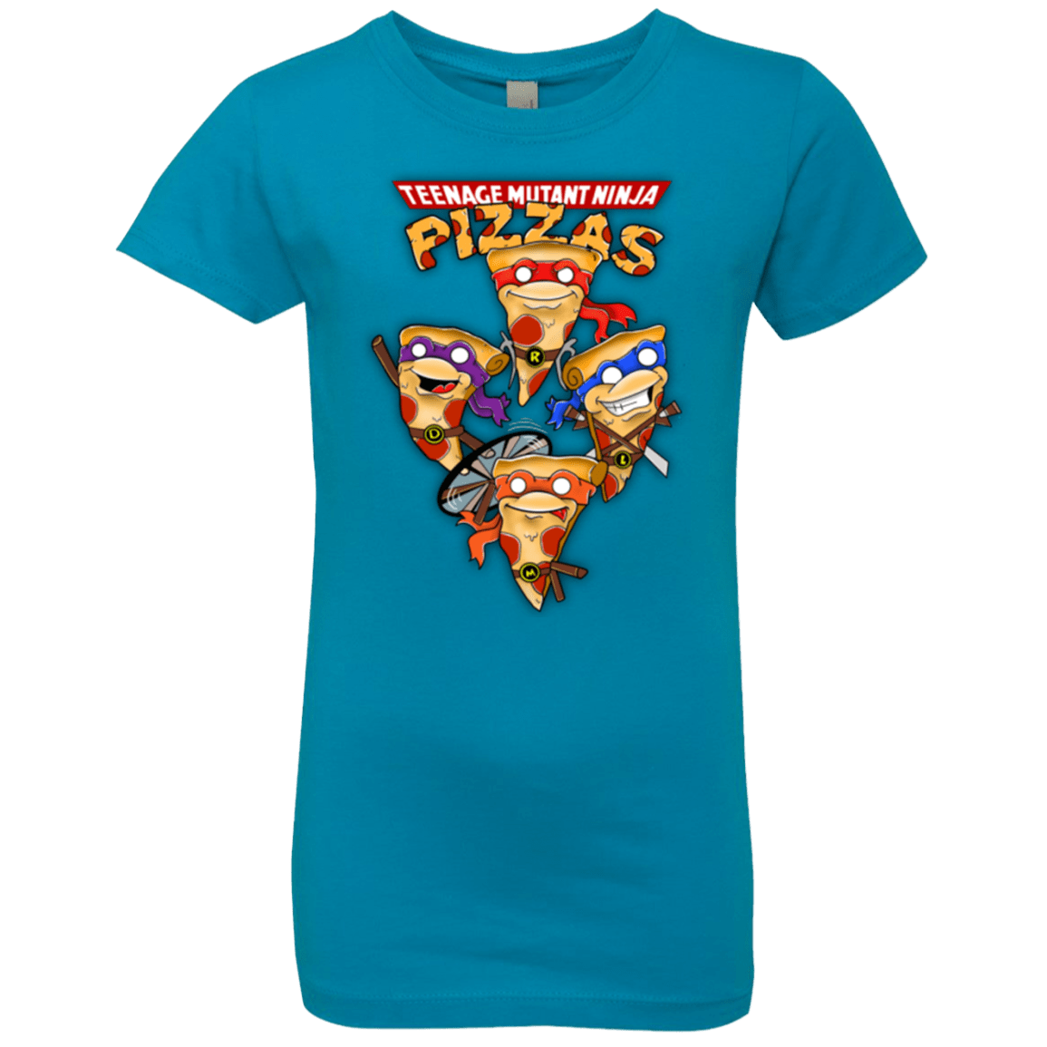 T-Shirts Turquoise / YXS Pizza Ninjas Girls Premium T-Shirt