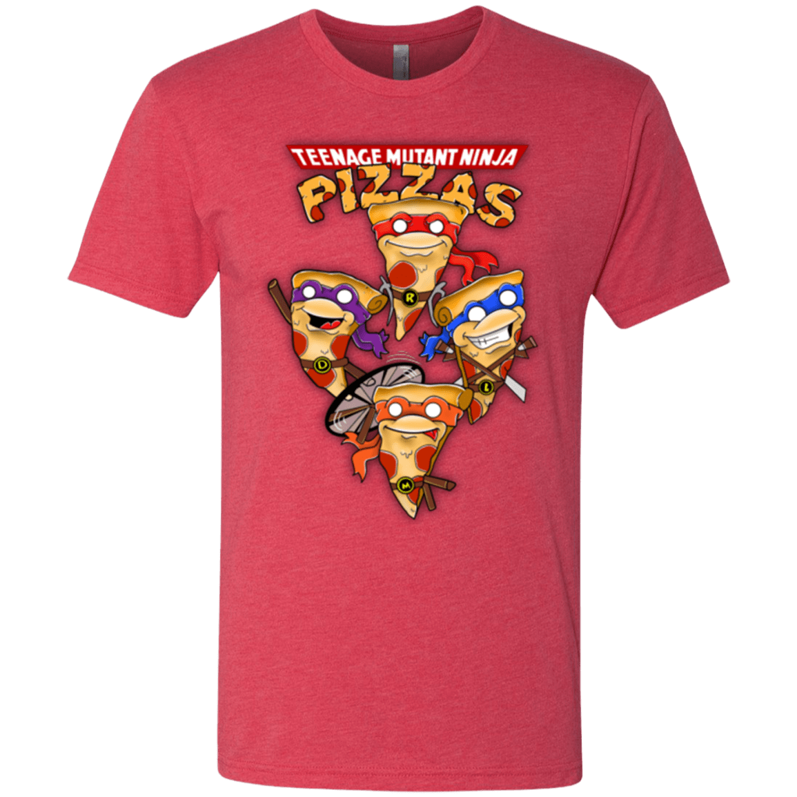 T-Shirts Vintage Red / Small Pizza Ninjas Men's Triblend T-Shirt