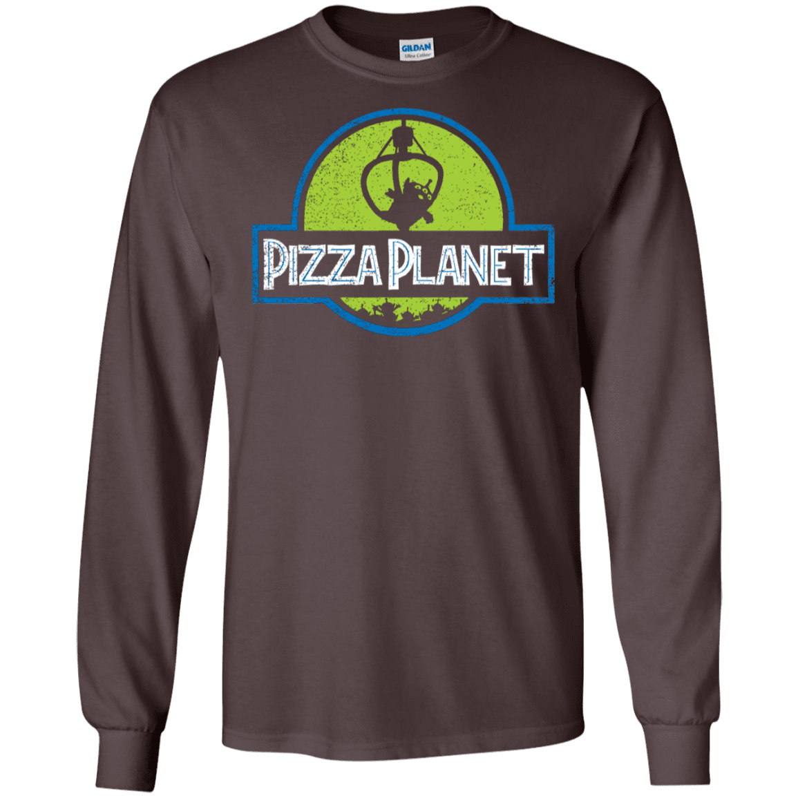 T-Shirts Dark Chocolate / S Pizza Planet Men's Long Sleeve T-Shirt