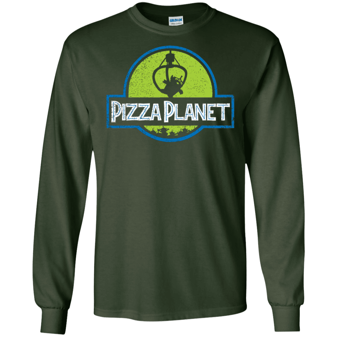 T-Shirts Forest Green / S Pizza Planet Men's Long Sleeve T-Shirt