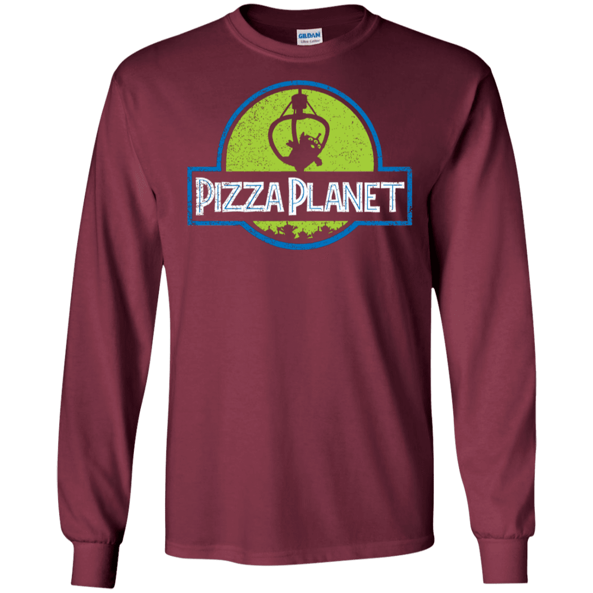 T-Shirts Maroon / S Pizza Planet Men's Long Sleeve T-Shirt