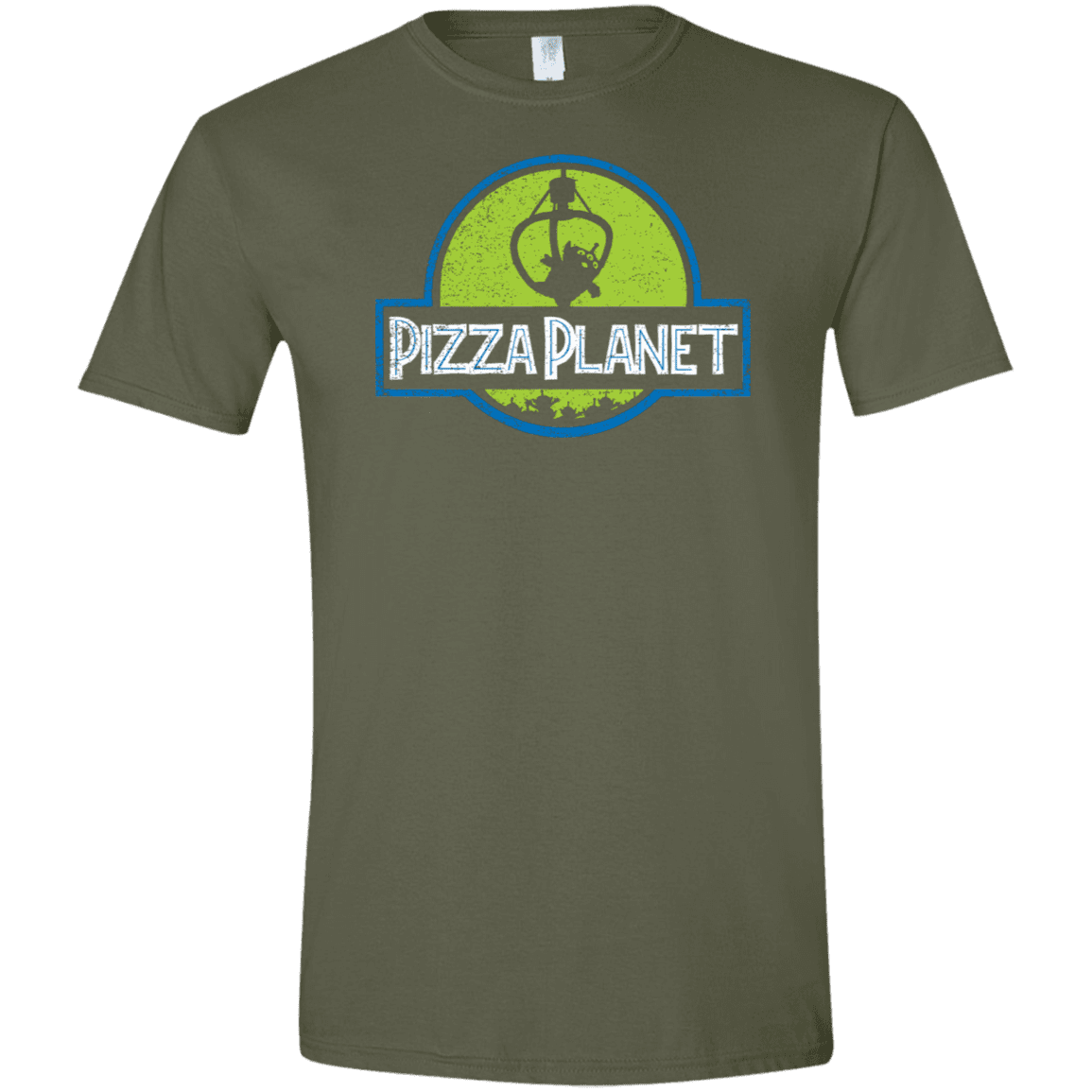 T-Shirts Military Green / S Pizza Planet Men's Semi-Fitted Softstyle