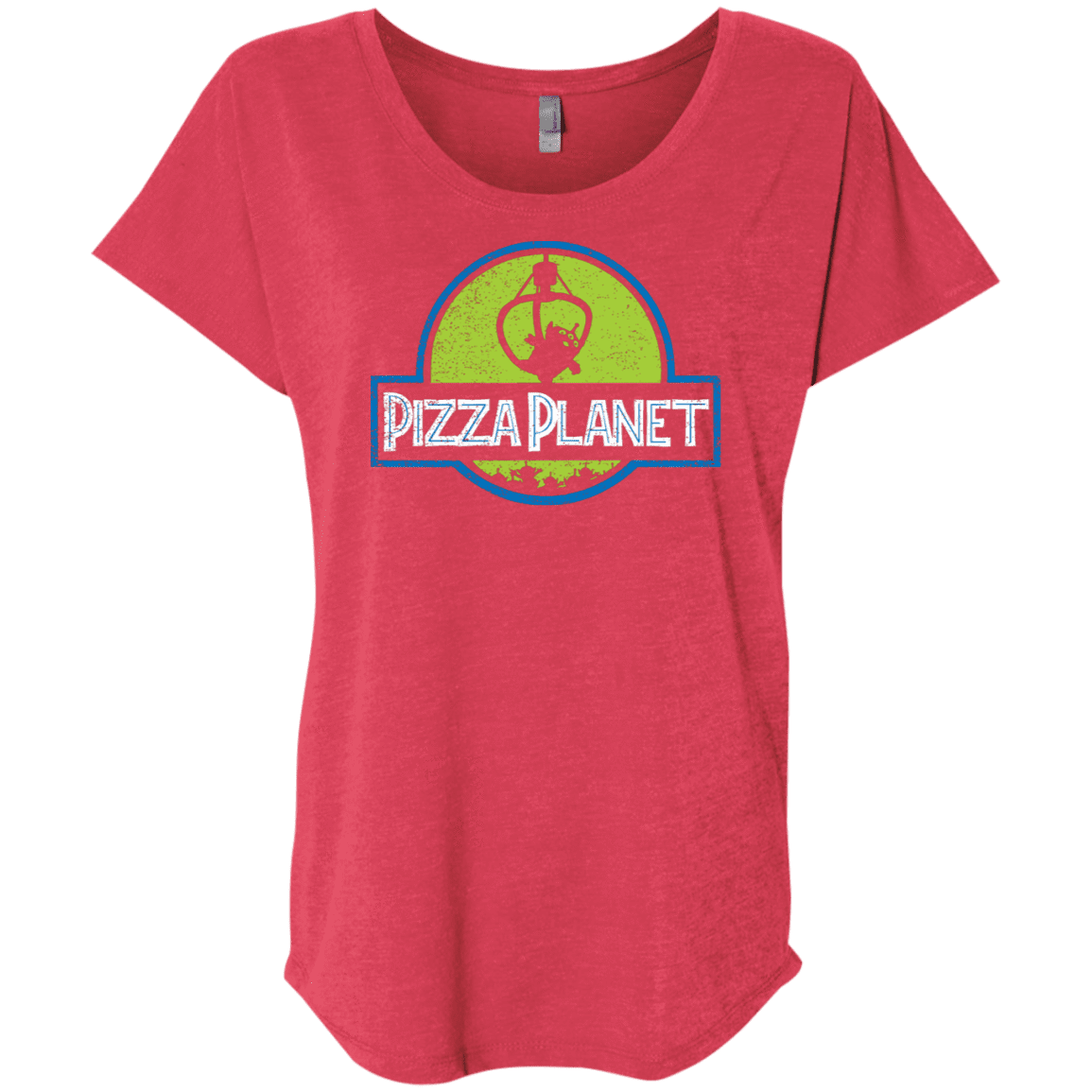 T-Shirts Vintage Red / X-Small Pizza Planet Triblend Dolman Sleeve