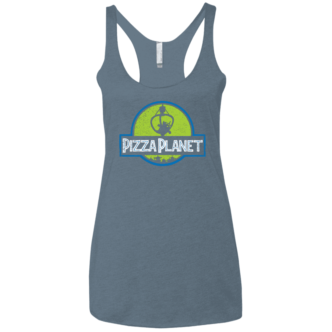 T-Shirts Indigo / X-Small Pizza Planet Women's Triblend Racerback Tank