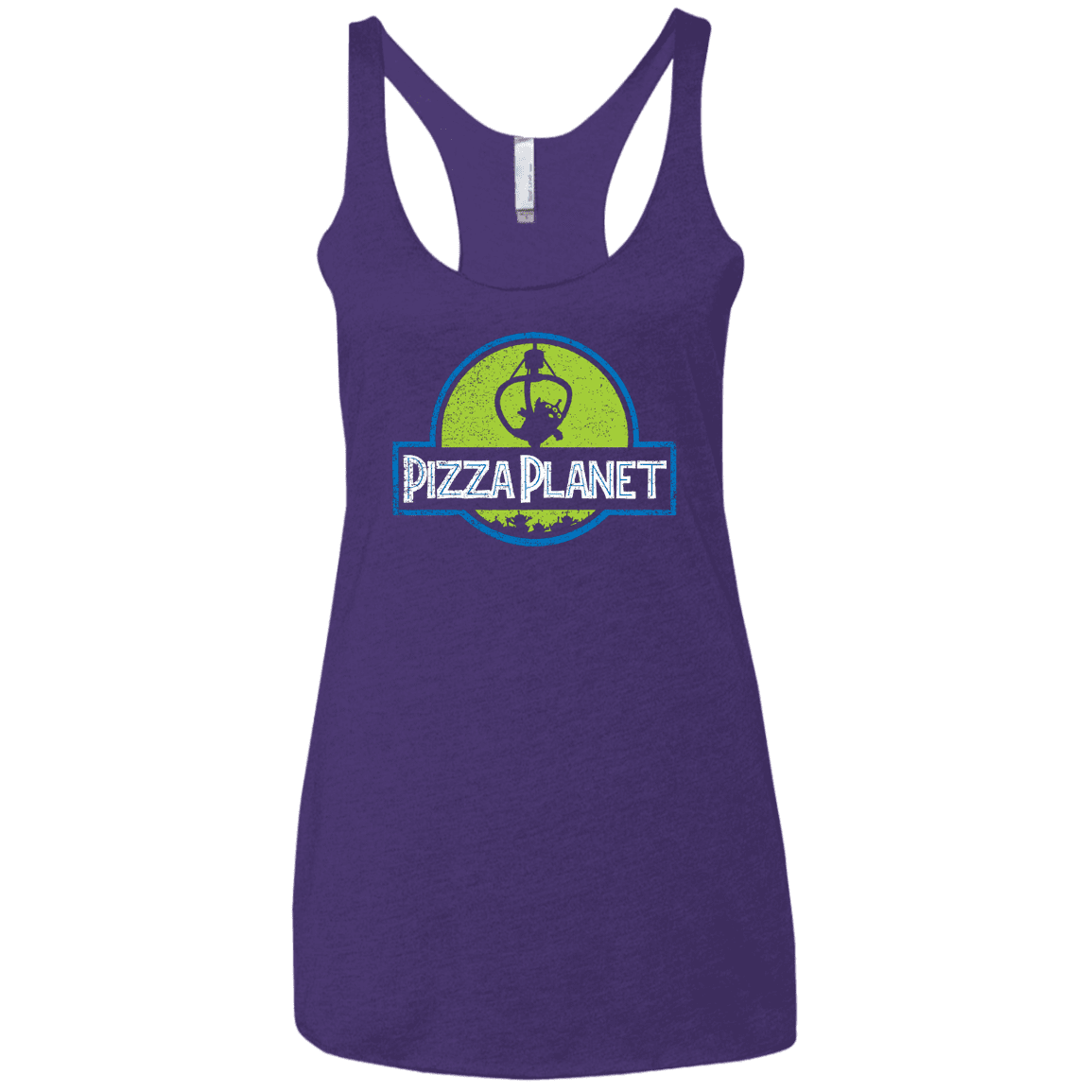 T-Shirts Purple Rush / X-Small Pizza Planet Women's Triblend Racerback Tank