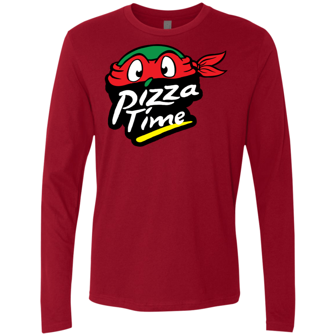 T-Shirts Cardinal / S Pizza Time Men's Premium Long Sleeve