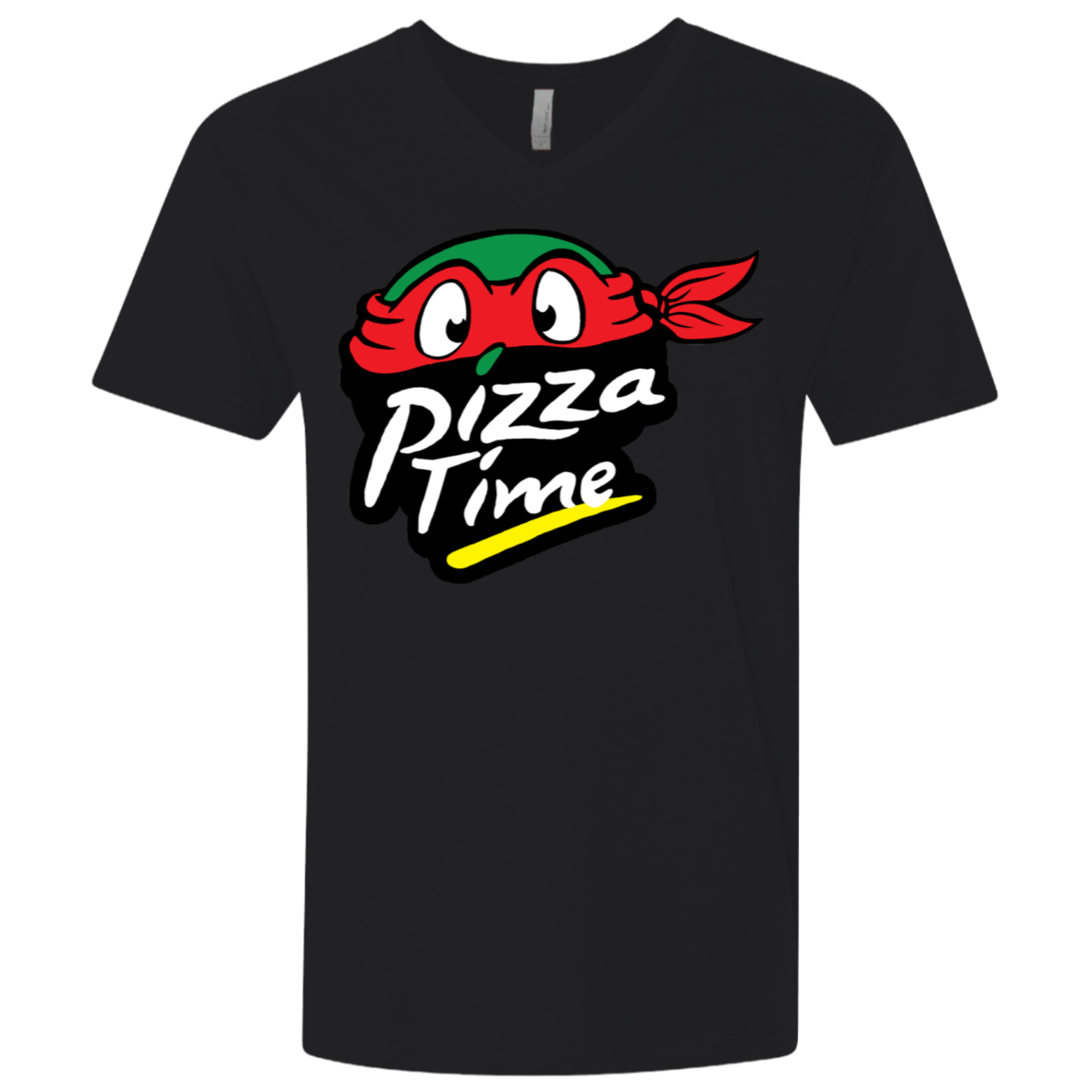T-Shirts Black / X-Small Pizza Time Men's Premium V-Neck
