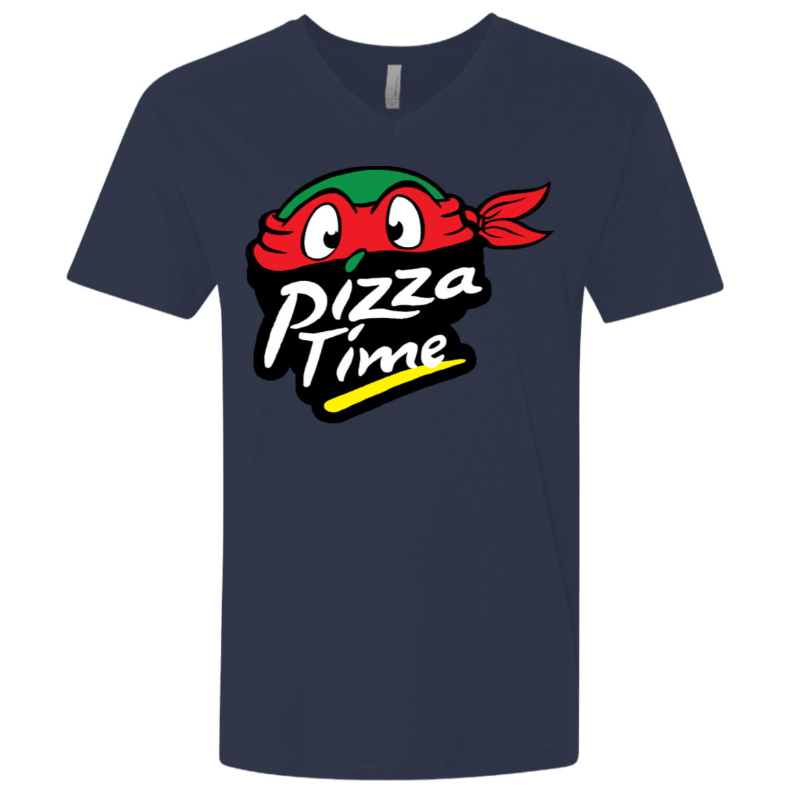 T-Shirts Midnight Navy / X-Small Pizza Time Men's Premium V-Neck