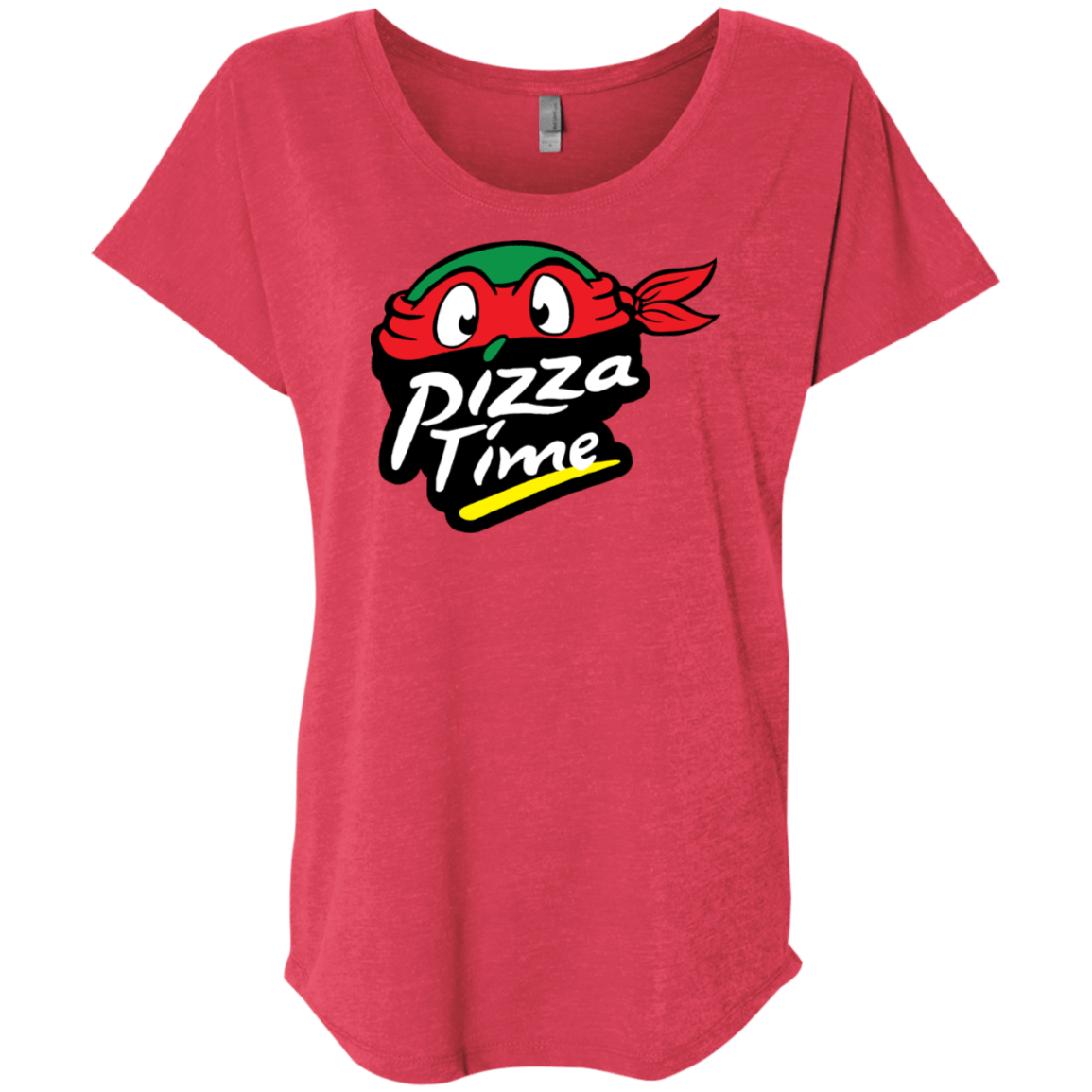 T-Shirts Vintage Red / X-Small Pizza Time Triblend Dolman Sleeve