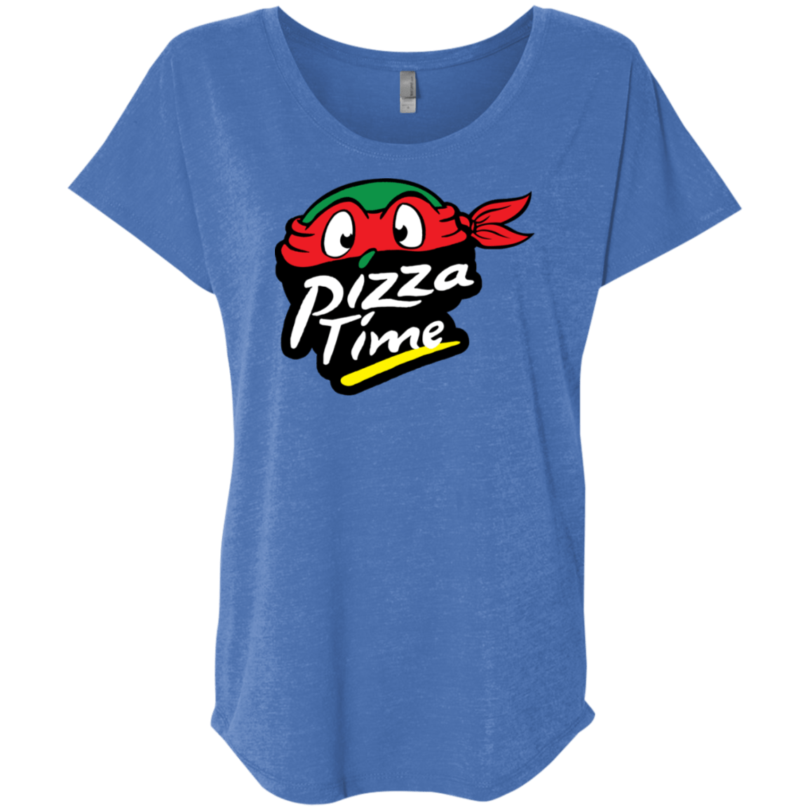 T-Shirts Vintage Royal / X-Small Pizza Time Triblend Dolman Sleeve