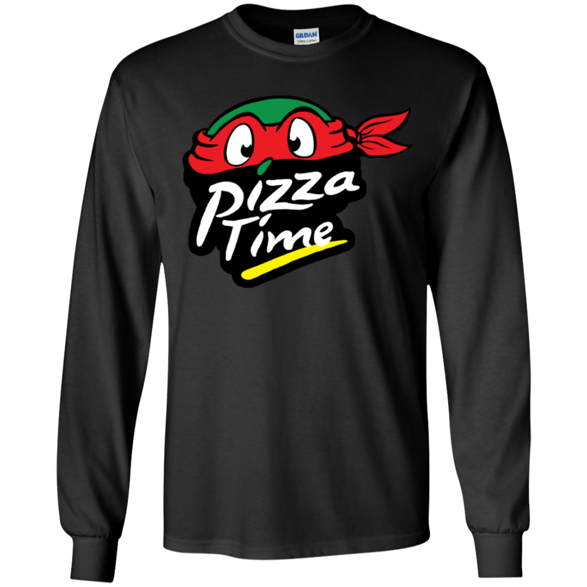 T-Shirts Black / YS Pizza Time Youth Long Sleeve T-Shirt