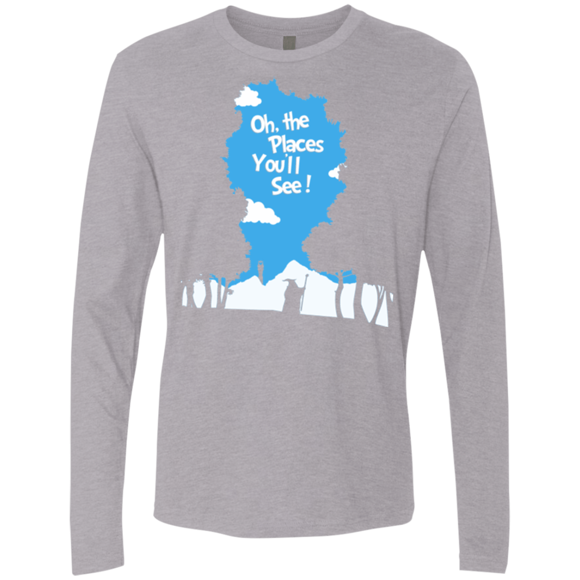 T-Shirts Heather Grey / Small Places Youll See Men's Premium Long Sleeve