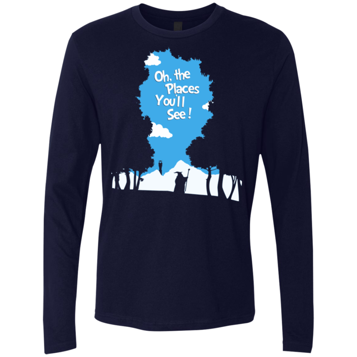 T-Shirts Midnight Navy / Small Places Youll See Men's Premium Long Sleeve