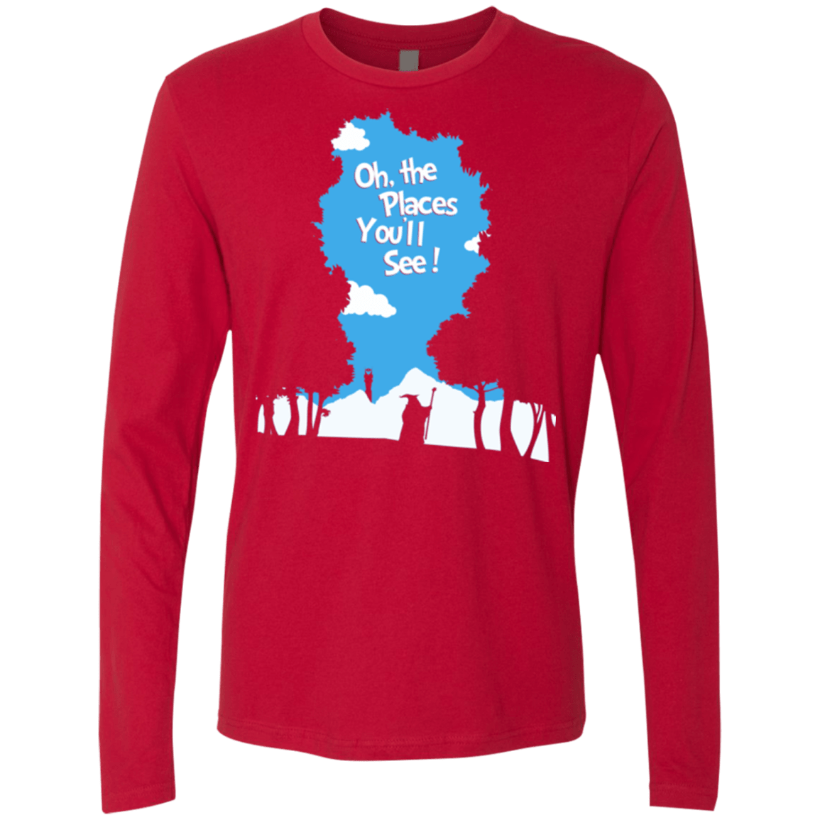 T-Shirts Red / Small Places Youll See Men's Premium Long Sleeve