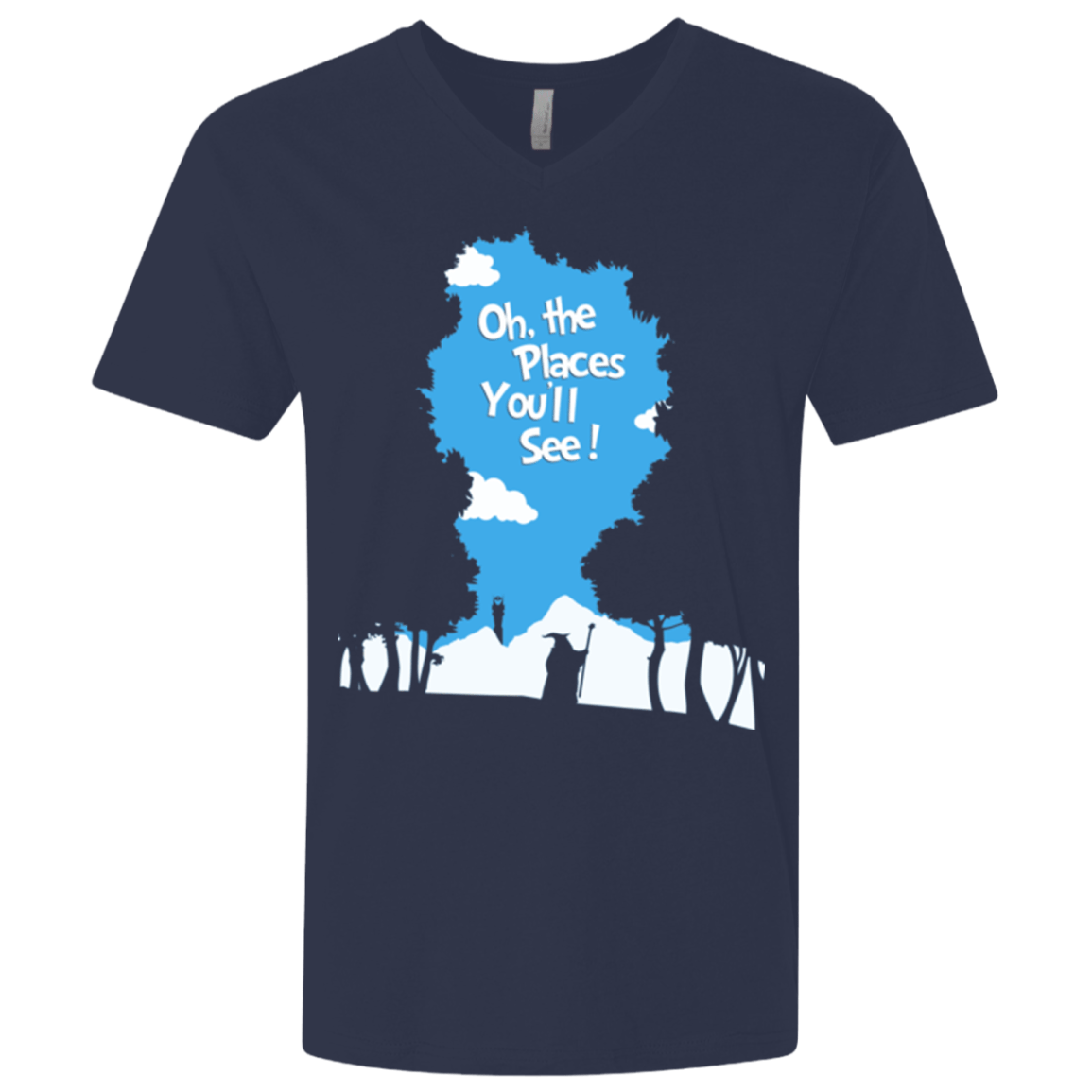 T-Shirts Midnight Navy / X-Small Places Youll See Men's Premium V-Neck