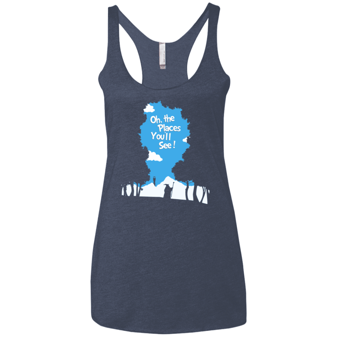 T-Shirts Vintage Navy / X-Small Places Youll See Women's Triblend Racerback Tank