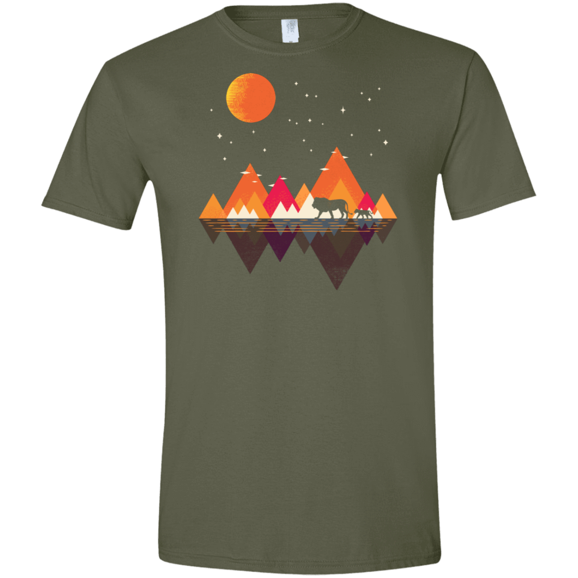 T-Shirts Military Green / S Plains of Africa Men's Semi-Fitted Softstyle