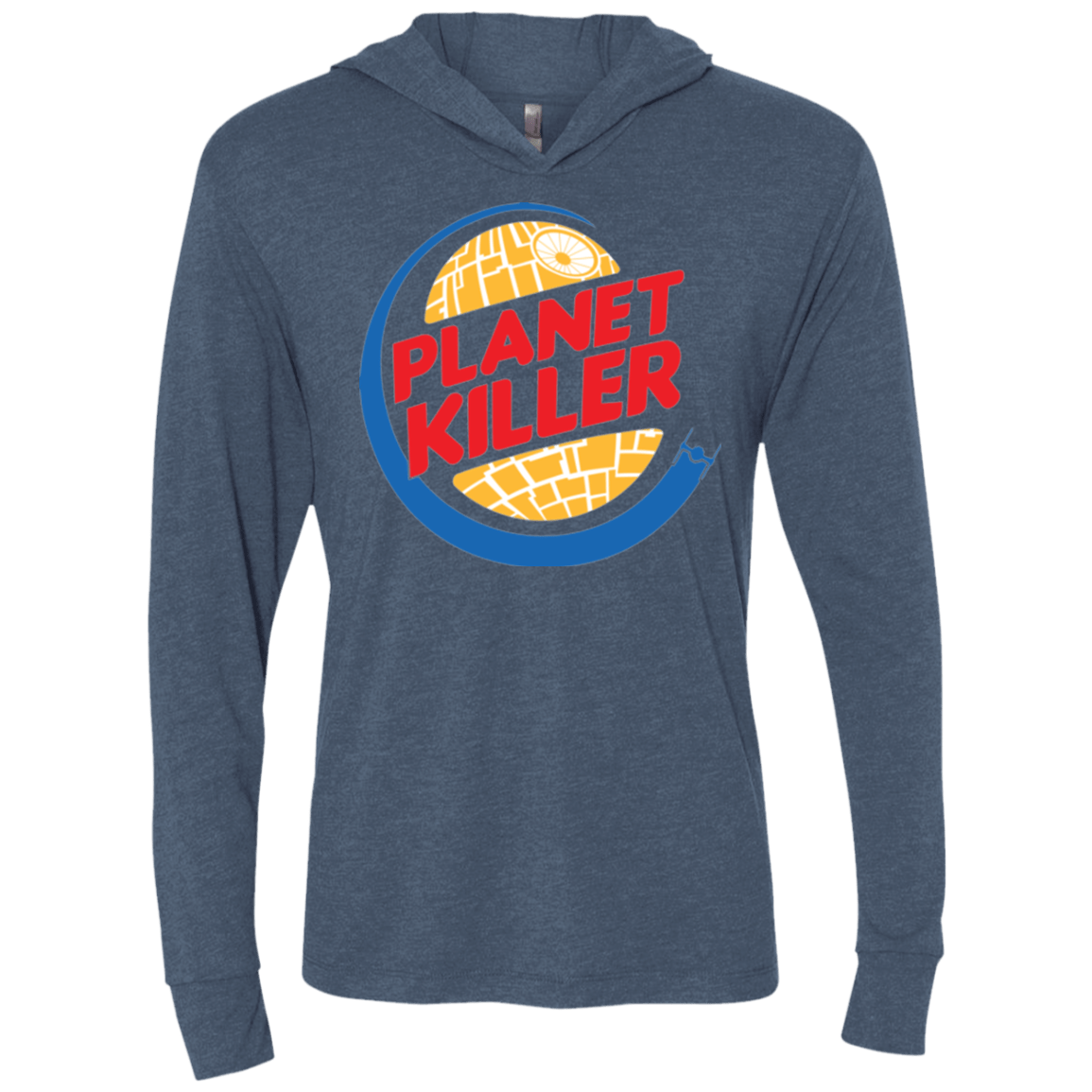 T-Shirts Indigo / X-Small Planet Killer Triblend Long Sleeve Hoodie Tee